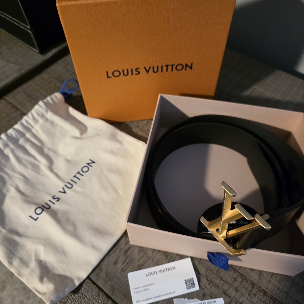 Louis Vuitton Monogram Belt with Gold Buckle 95 / 38
